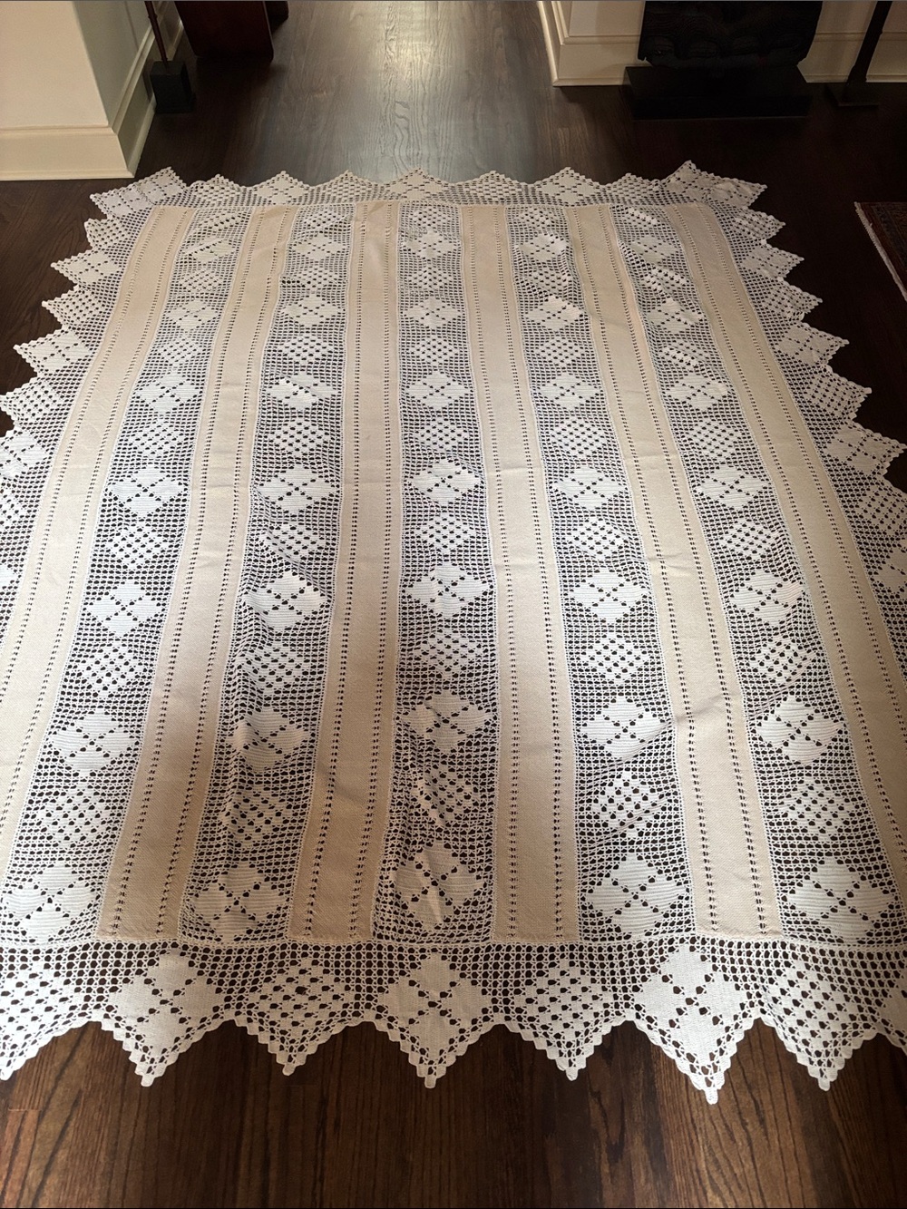 Vintage lace tablecloth